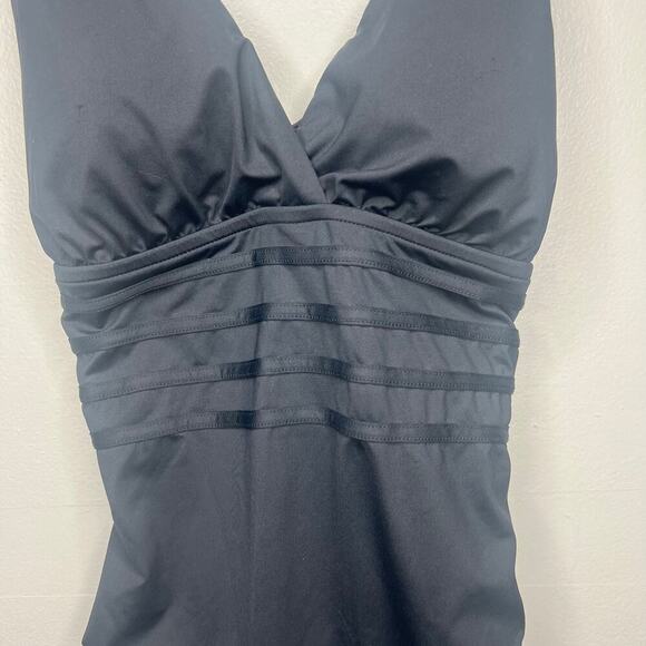 NWT La Blanca Tummy Control Multi Strap Cross-Back One-Piece Swimsuit Size 16 - Picture 5 of 14